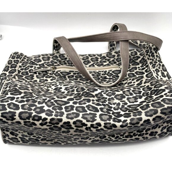 Joy Susan Reversible Tote Leopard/Grey - Picture 1 of 3